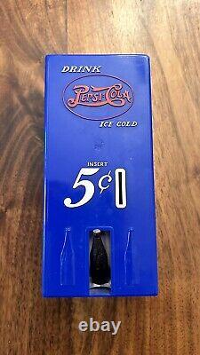 Vintage MARX 1950's PEPSI COLA VENDING MACHINE BANK With BOTTLE AND BOX