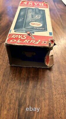 Vintage MARX 1950's PEPSI COLA VENDING MACHINE BANK With BOTTLE AND BOX