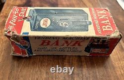 Vintage MARX 1950's PEPSI COLA VENDING MACHINE BANK With BOTTLE AND BOX