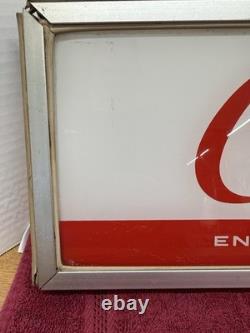 Vintage MCM 1950s Coca-Cola Backlit Vending Machine Glass Sign 24x8 AL Frame
