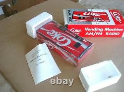 Vintage NOS 1989 COKE Coca-Cola Vending Machine Novelty Transistor AM/FM Radio