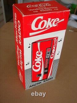 Vintage NOS 1989 COKE Coca-Cola Vending Machine Novelty Transistor AM/FM Radio
