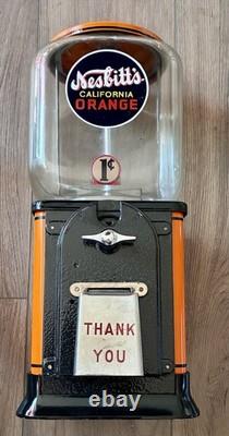 Vintage Nesbitt's CaliforniaOrange 1 Cent GumballMachine