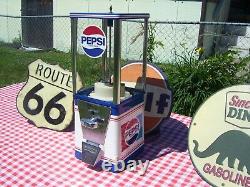 Vintage Oak Vista 60s 70s Restored Gumball Machine In 70s Pepsi Cola Theme