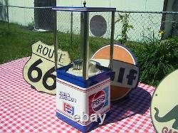 Vintage Oak Vista 60s 70s Restored Gumball Machine In 70s Pepsi Cola Theme