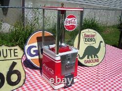 Vintage Oak Vista 60s 70s Restored Gumball Machine In 70s Pepsi Cola Theme