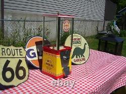 Vintage Oak Vista 60s 70s Restored Gumball Machine In 70s Pepsi Cola Theme