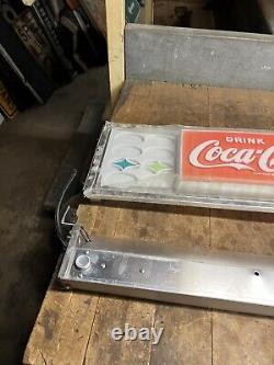 Vintage Old Soda Coke Drink Coca Cola Vendo Vending Machine Light Up Sign USA