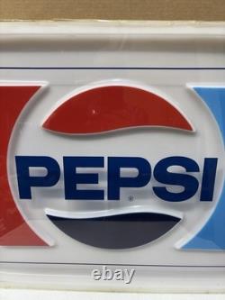 Vintage PEPSI Vending soda Machine Panel SIGN Logo Very Good Condition 1970s