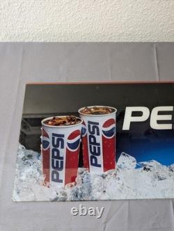 Vintage Pepsi Advertising Sign Plastic Vending Machine Insert