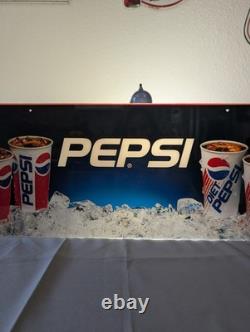 Vintage Pepsi Advertising Sign Plastic Vending Machine Insert