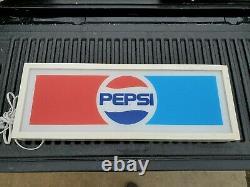 Vintage Pepsi Cola Vending Machine Panel Lighted Soda Sign