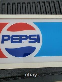 Vintage Pepsi Cola Vending Machine Panel Lighted Soda Sign