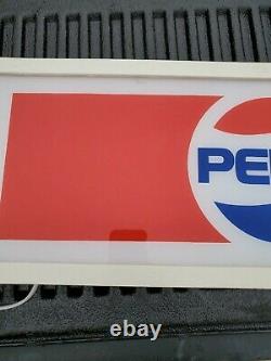 Vintage Pepsi Cola Vending Machine Panel Lighted Soda Sign