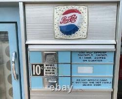 Vintage Pepsi Machine Square Top Soda Vendo 56 Retro 1960's