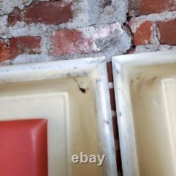 Vintage Pepsi Sign Lot of 2 48x24 Vending Machine Panel Molded Plastic Rare