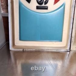 Vintage Pepsi Sign Lot of 2 48x24 Vending Machine Panel Molded Plastic Rare