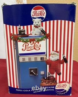 Vintage Pepsi-cola Minature Musical Vending Machine In The Box Christmas Rare