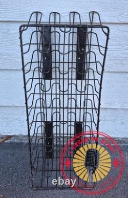 Vintage RARE Coca Cola Vending Machine Vendo empty bottle Black metal side rack