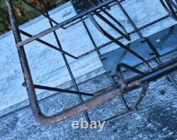 Vintage RARE Coca Cola Vending Machine Vendo empty bottle Black metal side rack