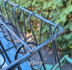 Vintage RARE Coca Cola Vending Machine Vendo empty bottle Black metal side rack