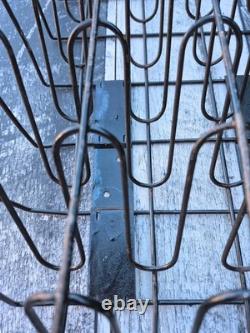 Vintage RARE Coca Cola Vending Machine Vendo empty bottle Black metal side rack