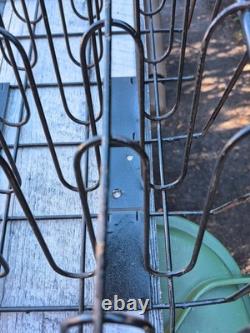 Vintage RARE Coca Cola Vending Machine Vendo empty bottle Black metal side rack