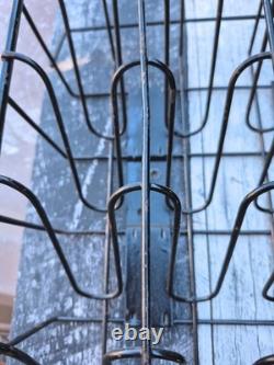 Vintage RARE Coca Cola Vending Machine Vendo empty bottle Black metal side rack