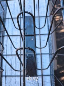 Vintage RARE Coca Cola Vending Machine Vendo empty bottle Black metal side rack