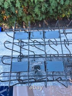 Vintage RARE Coca Cola Vending Machine Vendo empty bottle Black metal side rack