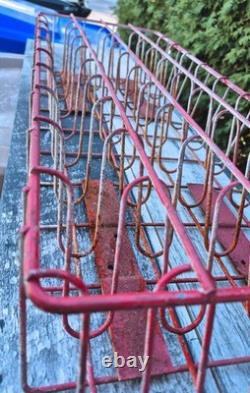 Vintage RARE Coca Cola Vending Machine Vendo empty bottle Red metal SIDE rack