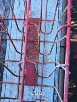 Vintage RARE Coca Cola Vending Machine Vendo empty bottle Red metal SIDE rack