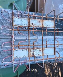 Vintage RARE Coca Cola Vending Machine Vendo empty bottle Red metal SIDE rack