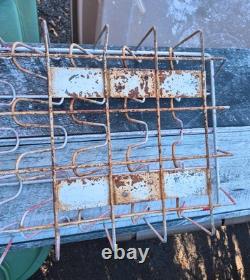 Vintage RARE Coca Cola Vending Machine Vendo empty bottle Red metal SIDE rack