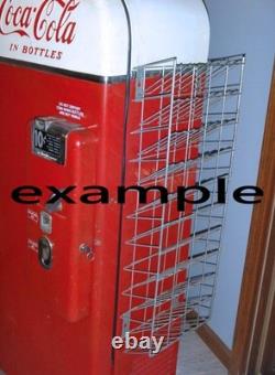 Vintage RARE Coca Cola Vending Machine Vendo empty bottle Red metal SIDE rack