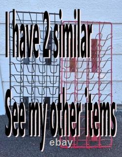 Vintage RARE Coca Cola Vending Machine Vendo empty bottle Red metal SIDE rack