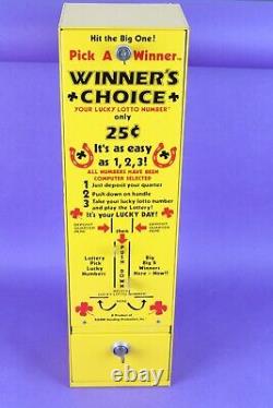 Vintage Ramm Winners Choice Pick a winner Lottery vending machine 25 cents lucky