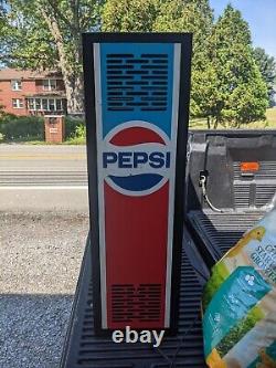 Vintage Tabletop Pepsi Machine Full Size Can Dispenser withLocking Cabinet Stand