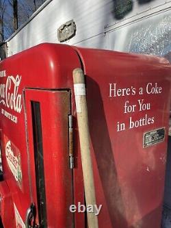 Vintage, Unrestored, Coke vending machine for sale 1950's