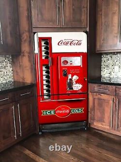 Vintage Vending Machine Coca Cola Fridge Decal, Pell & Stick Door Mural Men Cave