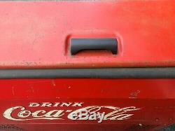Vintage Westinghouse Coca Cola Machine/Cooler with Embossed Coca Cola on all sides