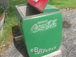 Vintage coke machine, coca-cola chest type vending machine