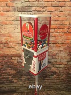 Vintage gumball machine coin op Coca cola Coke memorabilia bar game room gift