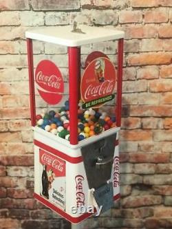 Vintage gumball machine coin op Coca cola Coke memorabilia bar game room gift