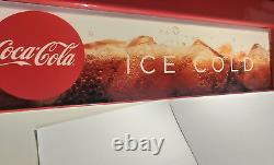 Vintage style Coke COCA COLA Soda Vending Machine Cooler Panel Sign Plastic