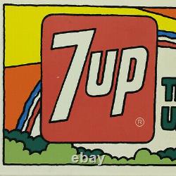 Vtg 7up Vending Machine Button Panel Advertising The Uncola 60's 70's Patriotic