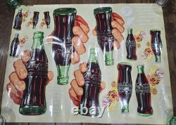 Vtg Coca Cola Vending Machine 1950s Decals Sprite Boy 5 Cents Decafix 54507 A