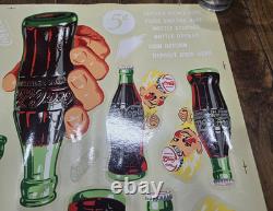 Vtg Coca Cola Vending Machine 1950s Decals Sprite Boy 5 Cents Decafix 54507 A