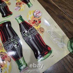 Vtg Coca Cola Vending Machine 1950s Decals Sprite Boy 5 Cents Decafix 54507 A