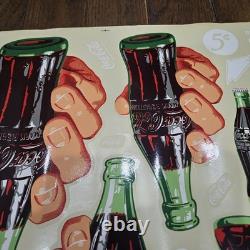 Vtg Coca Cola Vending Machine 1950s Decals Sprite Boy 5 Cents Decafix 54507 A